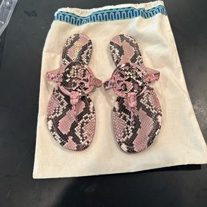 Tory burch snake skin millers